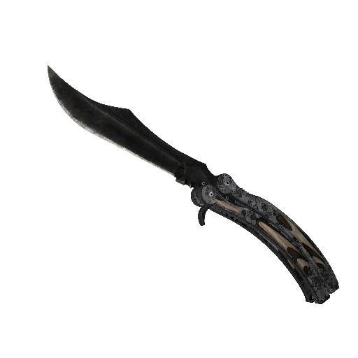 ★ Butterfly Knife | Black Laminate (Battle-Scarred)