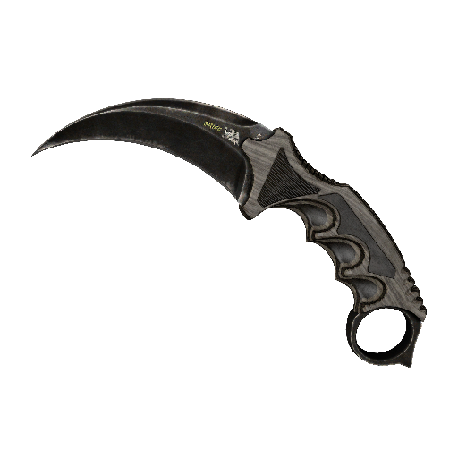 ★ Karambit | Black Laminate (Battle-Scarred)