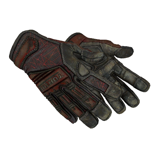★ Specialist Gloves | Crimson Web (Battle-Scarred)