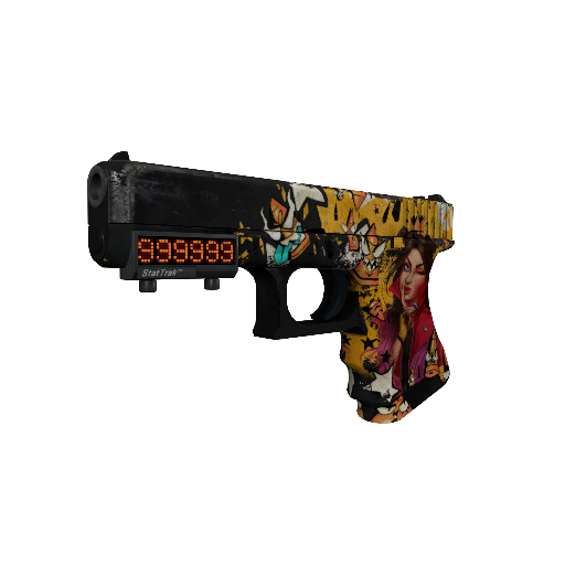 StatTrak™ Glock-18 | Bullet Queen (Battle-Scarred)