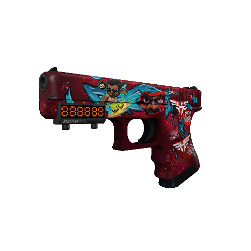 StatTrak™ Glock-18 | Water Elemental (Minimal Wear)