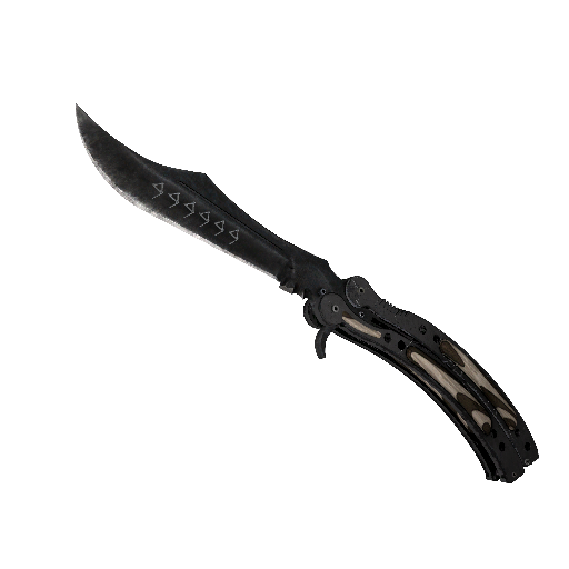 ★ Butterfly Knife | Black Laminate (Battle-Scarred)