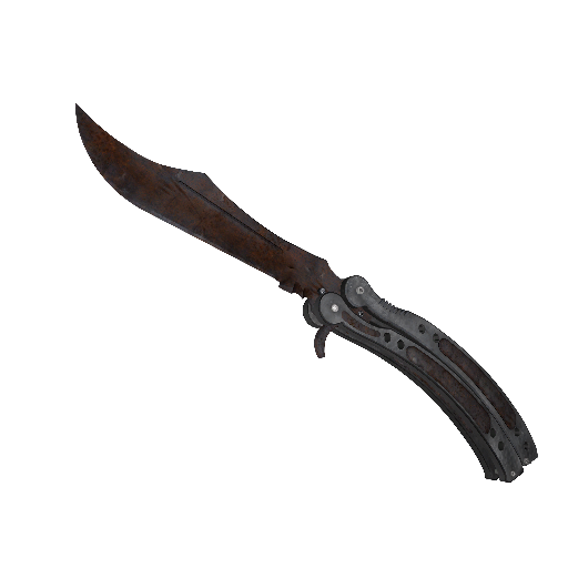 StatTrak™ ★ Butterfly Knife | Rust Coat (Battle-Scarred)