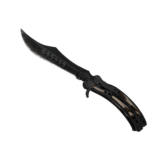 ★ Butterfly Knife | Black Laminate (Battle-Scarred)