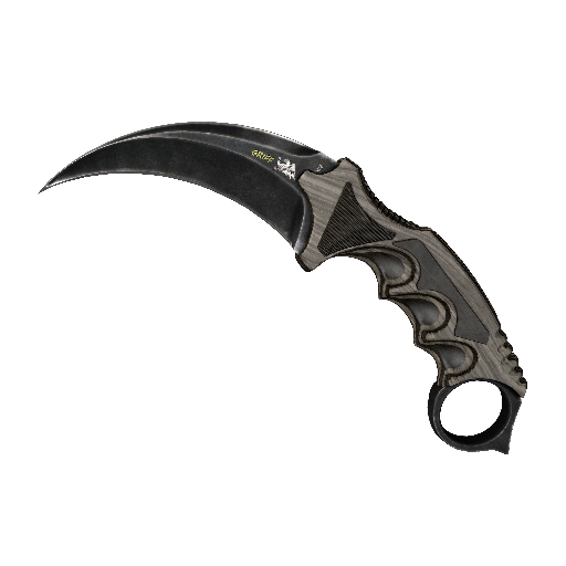 ★ Karambit | Black Laminate (Battle-Scarred)