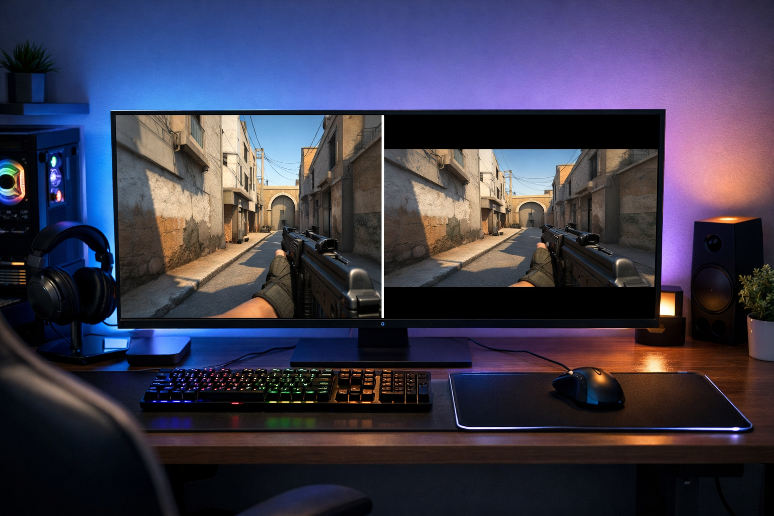 How to change resolution in cs2 stretched and black bars